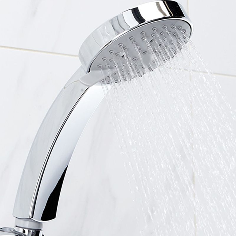 Round Self-Cleaning Hand Shower Adjustable Spray Pattern Wall-Mount Hand Shower