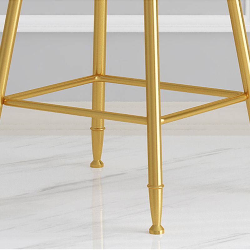 Nordic Style Bar-stool Round Counter Bar Stool with Metal Legs for Kitchen