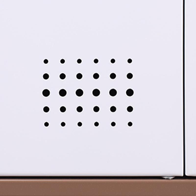 Modern Hinged Door Wardrobe with Garment Rod Metal Cabinet for Home