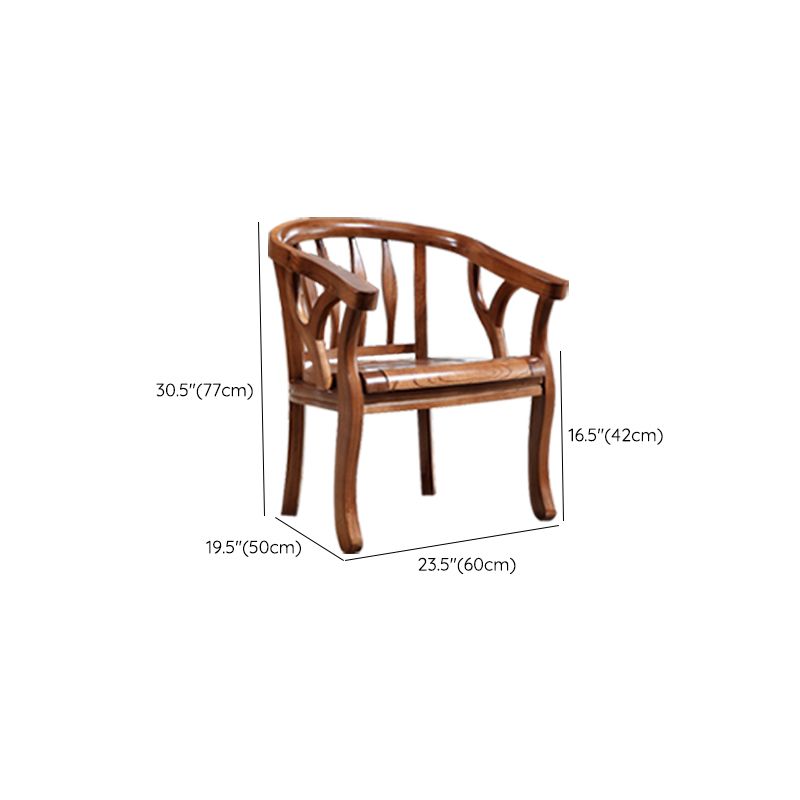 Traditional Style Dining Chair Solid Wood Arm Chair for Kitchen