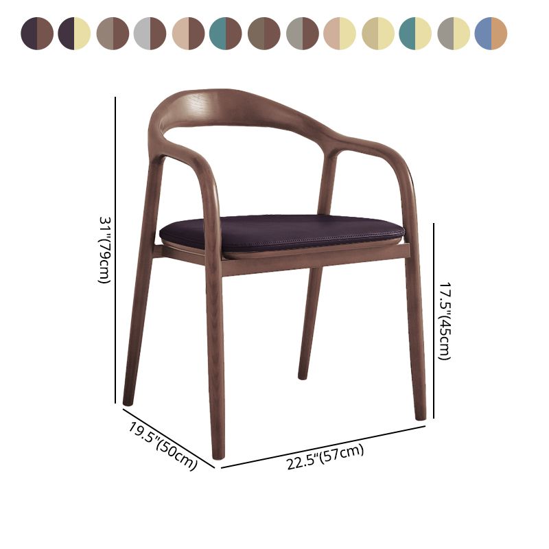 Silla de madera de fresno de estilo tradicional, juego de sillones con respaldo abierto para comedor y cocina