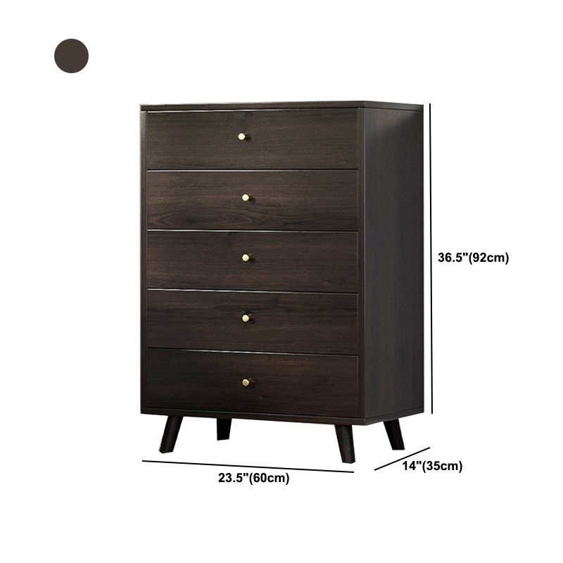 Contemporary Rectangle Side Cabinet with Drawers Wood Accent Chest