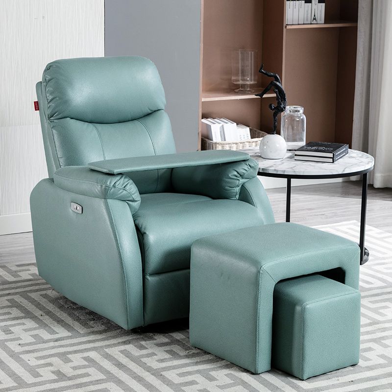 Contemporary Faux Leather Recliner 31.1" Wide Recliner Chair with USB Cord