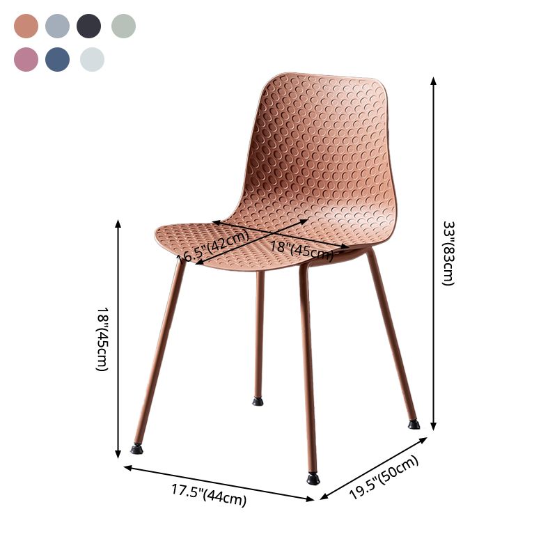 La salle à manger contemporaine en métal préside la chaise sans bras de salle à manger en plastique pour l'usage de restaurant