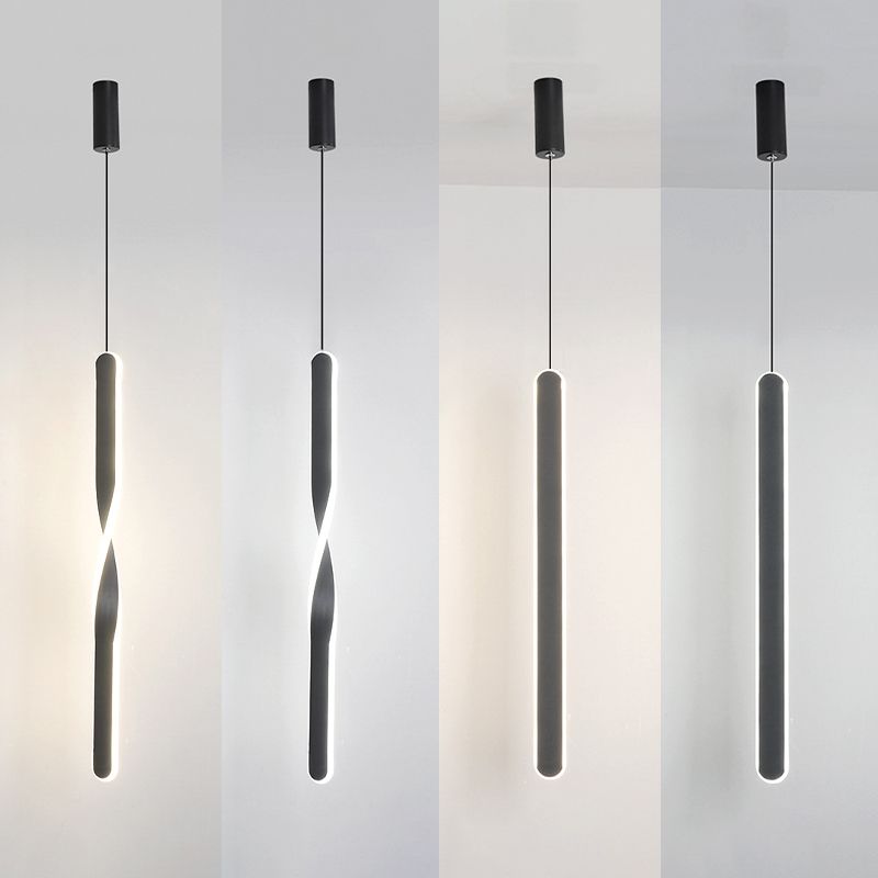 STANTE CONTEMPOURE LONG LED LED LEGGIO LIGHT APPLICAZIONE 23,6 "H ACRILICA + SIMPLICITÀ LAMPO DI PENDANTE PER CAMERA PER CAMERA