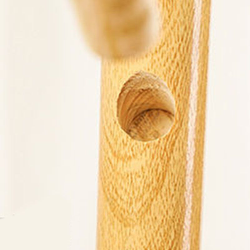 Classic Plain Coat Rack Solid Wood Clothes Hanger for Living Room