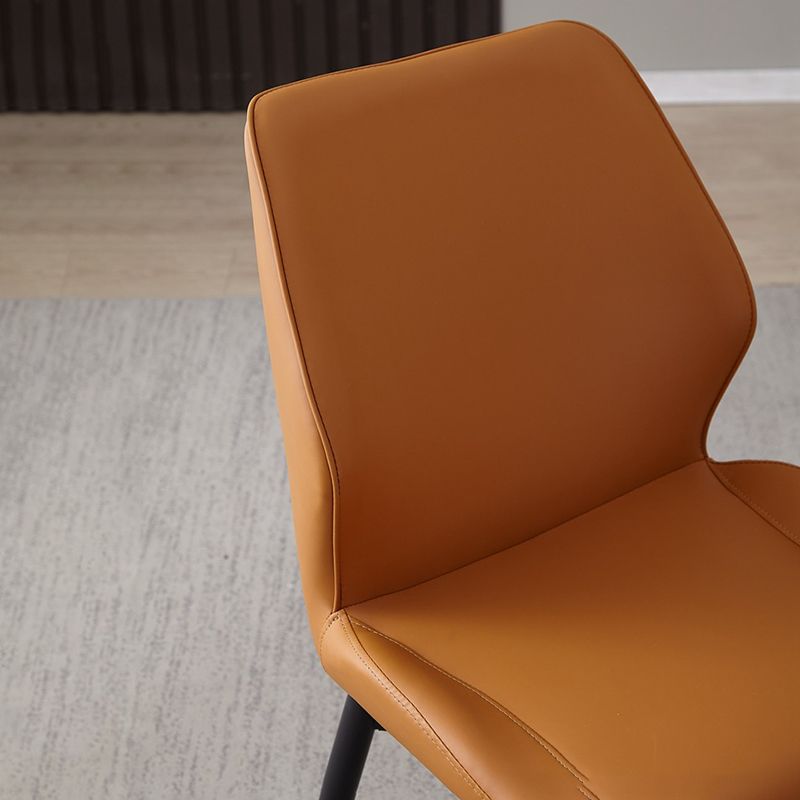 Dining Room Home Upholstered Chair Leather Wingback Armless Chair