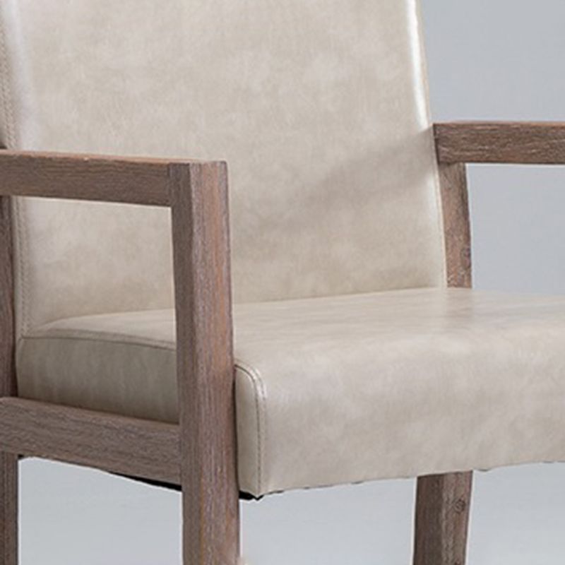 Sillón estilo campestre tapizado con respaldo sólido sillón individual de comedor