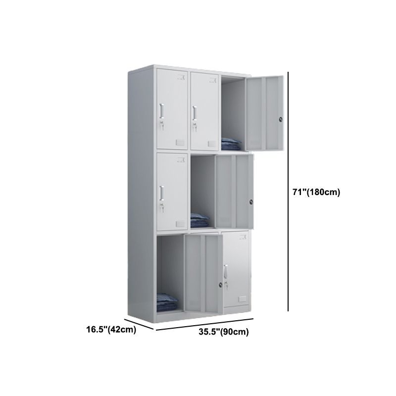 Contemporary Style Wardrobe Metal Wardrobe Closet with Doors