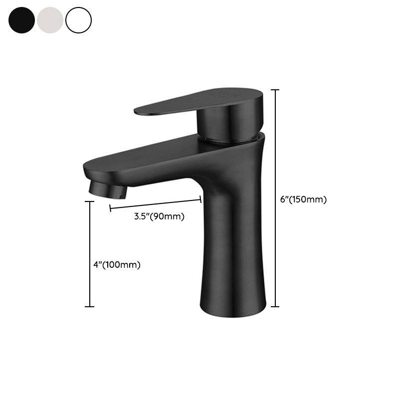 Circular Vessel Faucet Lever Handle Stainless Steel Bathroom Faucet with Water Hose