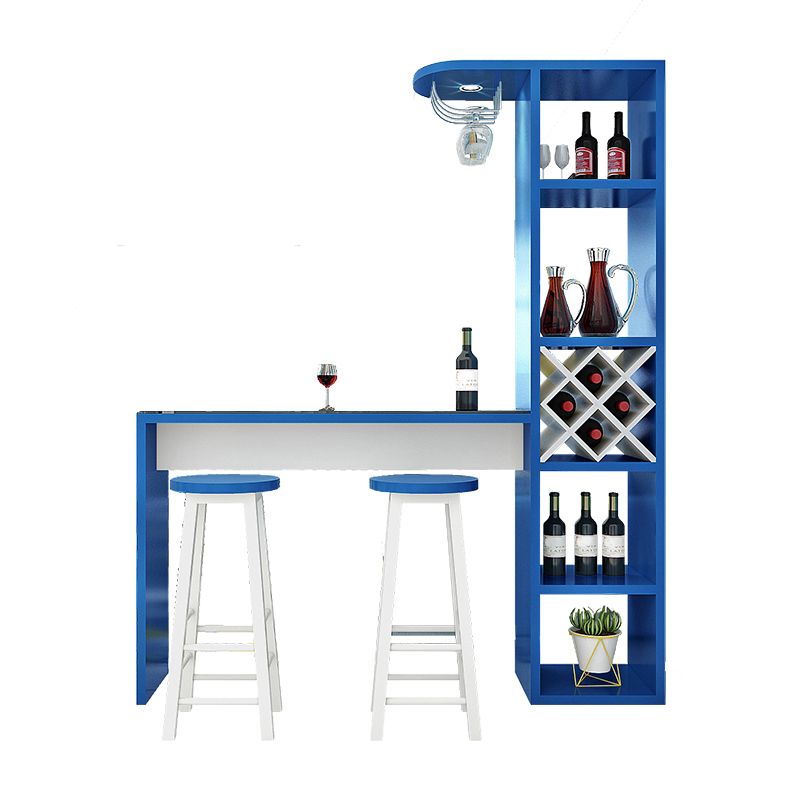 Contemporary Glass Top Rectangle Bar Table for Kitchen Dining Room