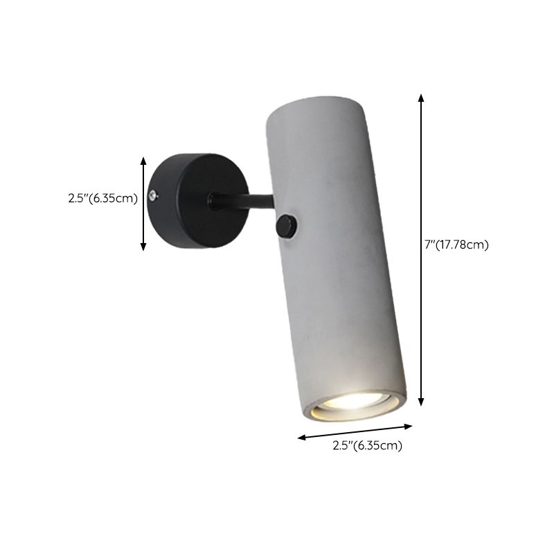 1-Light Wall Lamp Modern Concrete Shade Wall Mounted Lighting for Bedroom