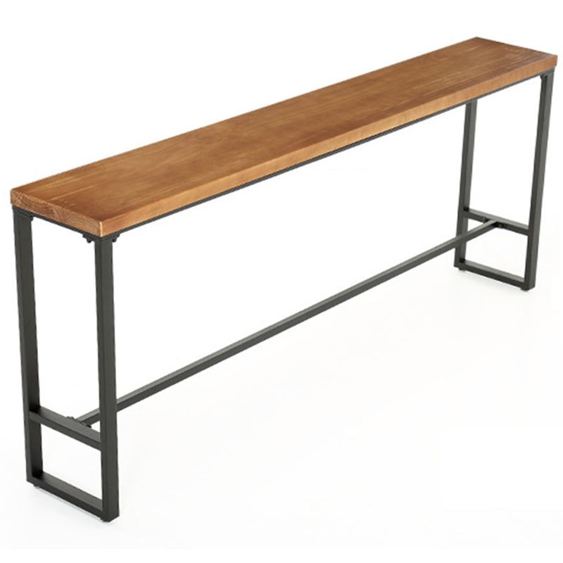 Industrial Rectangle Bistro Bar Desk Coffee Shop Trestle Bistro Bar Table