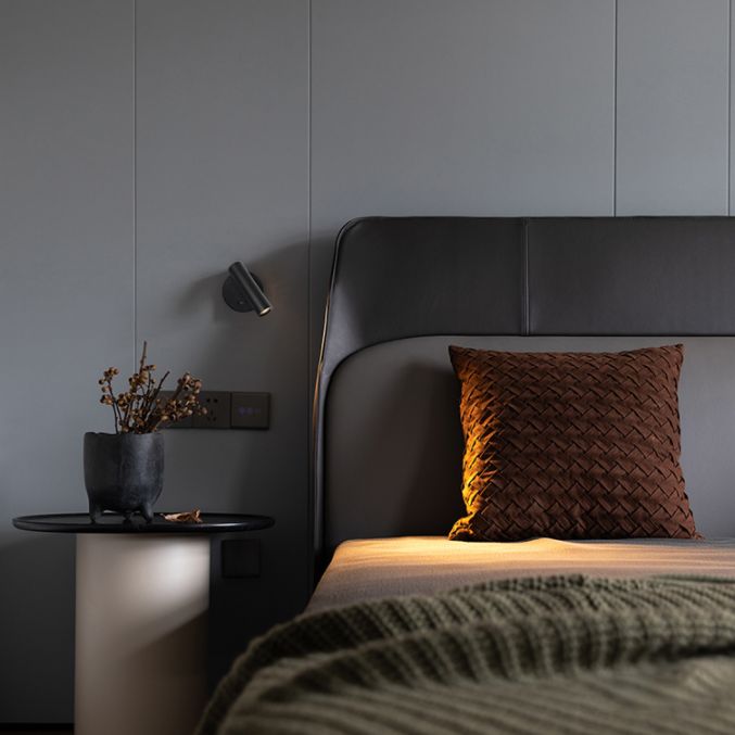 Modern Concise LED Wall Lamp Aluminium Circular Reading Wall Sconce for Bedroom