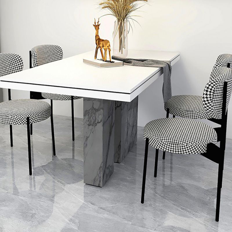 Glam Style Upholstered Side Chair Open Back Dining Side Chair