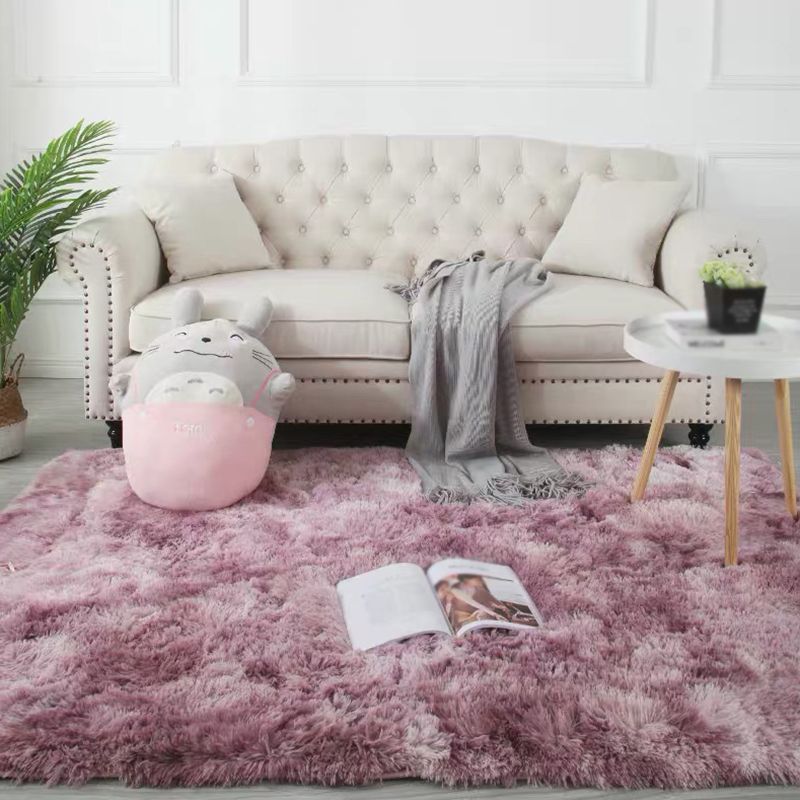 Colorful Tie Dye Printed Rug Modern Polyester Carpet Shag Anti-Slip Backing Rug for Living Room