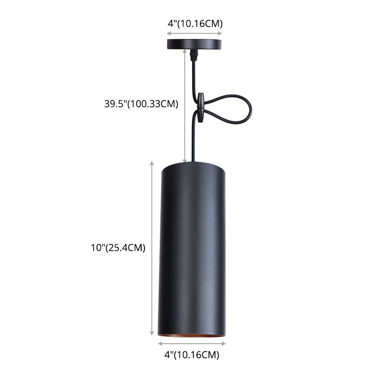 Métal de style post-moderne Lumière suspendue à 1 Light Frosted Black Bedroom Pendant avec 39,3 "Fil de suspension réglable
