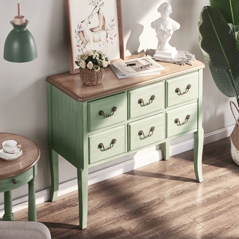 French Country Storage Chest with 6 Soft-Close Drawers for Home