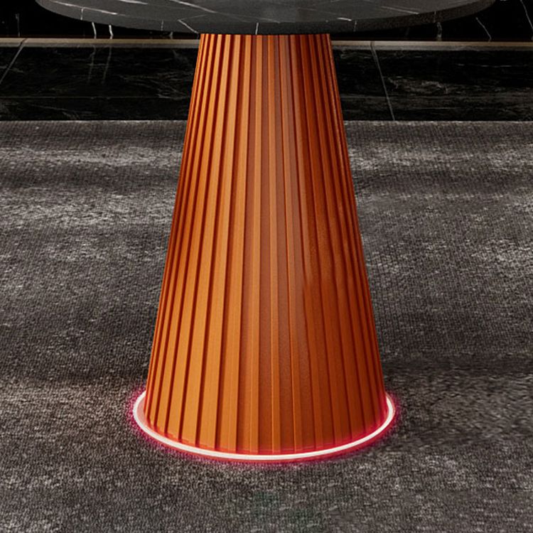 1/3/4/5 PCS Ensemble de salle à manger moderne en métal avec table ronde et ensemble de restauration de base en métal