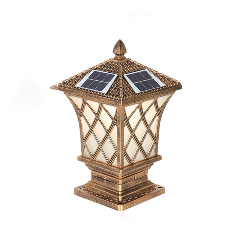 Simple LED Pillar Light Household Solar Lighting Fixture for Backyard