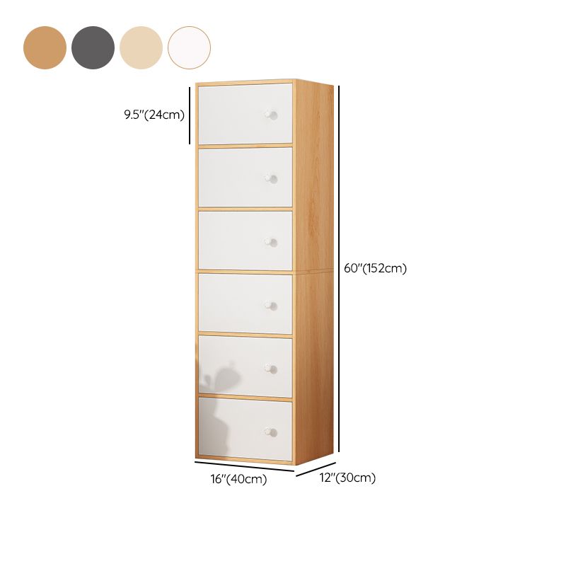 Minimalist Wooden Accent Cabinet Rectangle Storage Cabinet with Drawer
