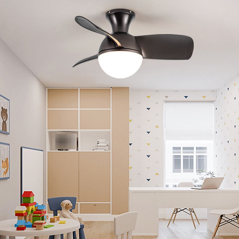 Ventilateur de plafond léger métal nordique LED Plafond monture à coucher pour chambre à coucher