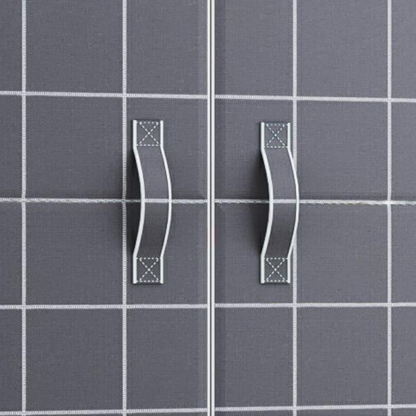 Cloth Cabinet Steel Pipe Wardrobe Cabinet, Modern 3-door Wardrobe Armoire