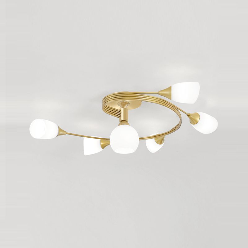 Glass Geometric Shape Flush Mount Light Modern-Style Multi Lights Flush Ceiling Light