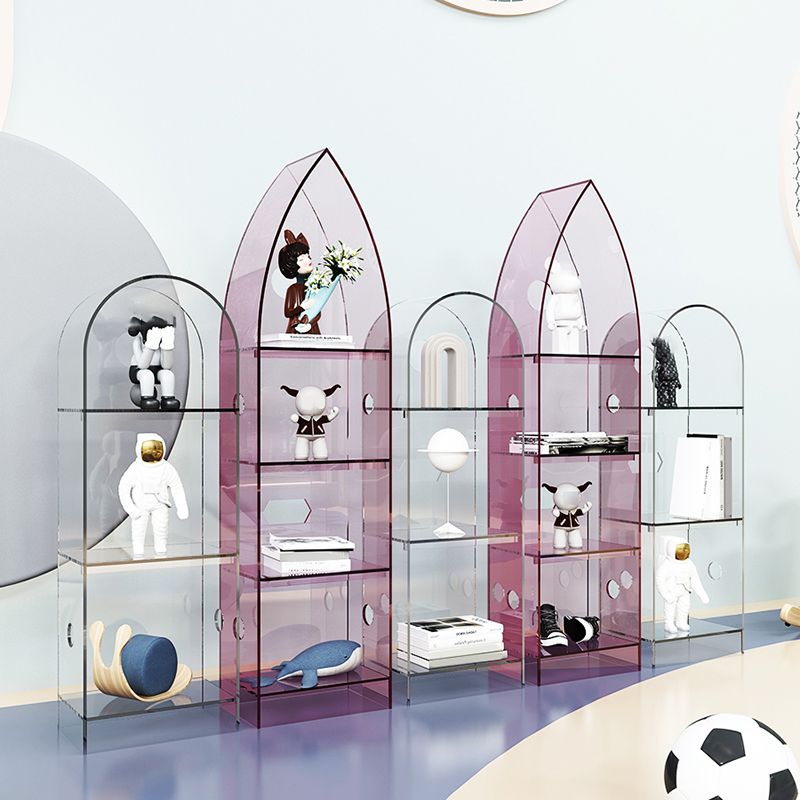 Modern Closed Back Standard Bookshelf Acrylic Bookcase for Study Room