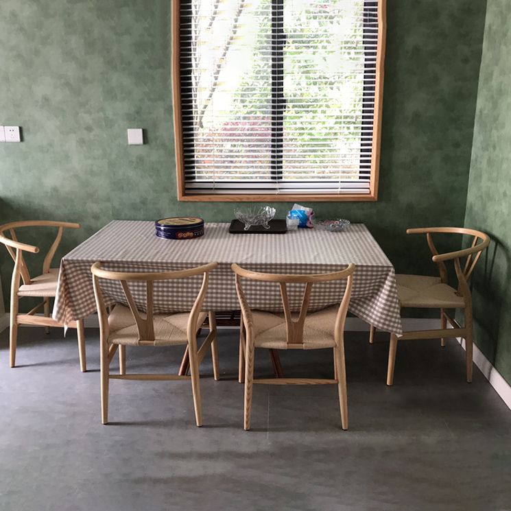 Silla auxiliar de comedor escandinava Silla auxiliar de comedor natural Wishbone para uso doméstico