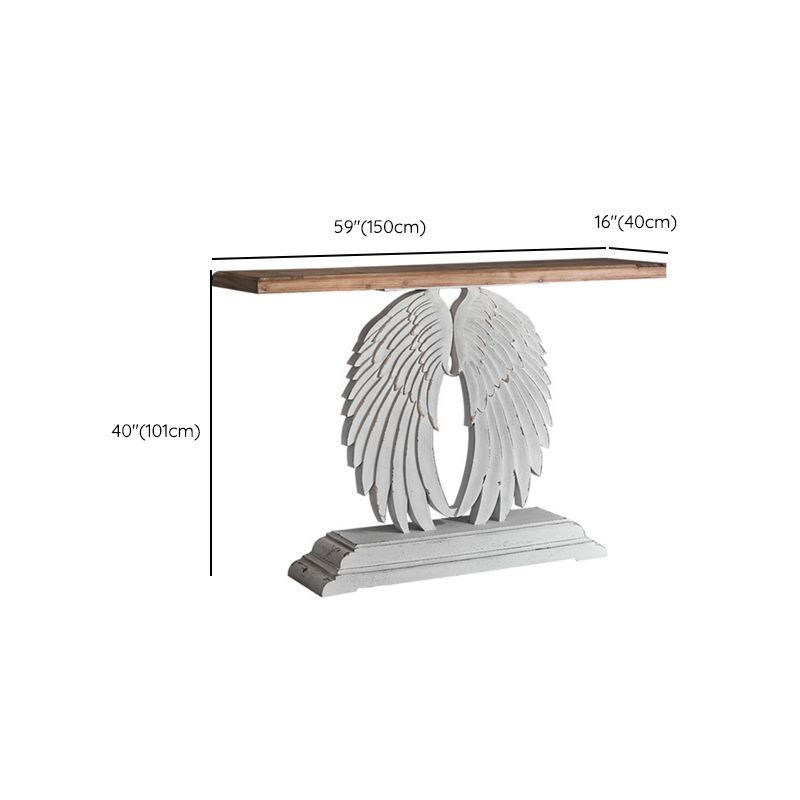 Rectangle Shape French Country Console Table White Wood Sofa Table