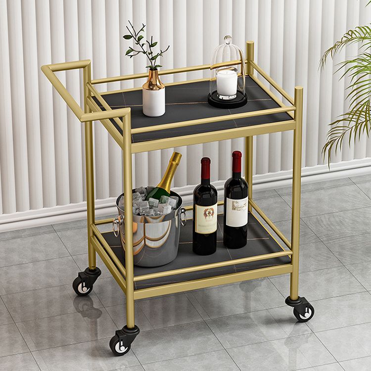 29.53" High Rolling Contemporary Prep Table Stone Prep Table