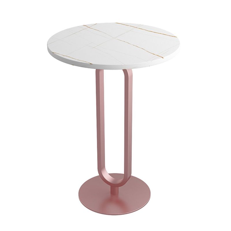 Minimalist Round Corner Table Pedestal Sofa Side Table for Living Room