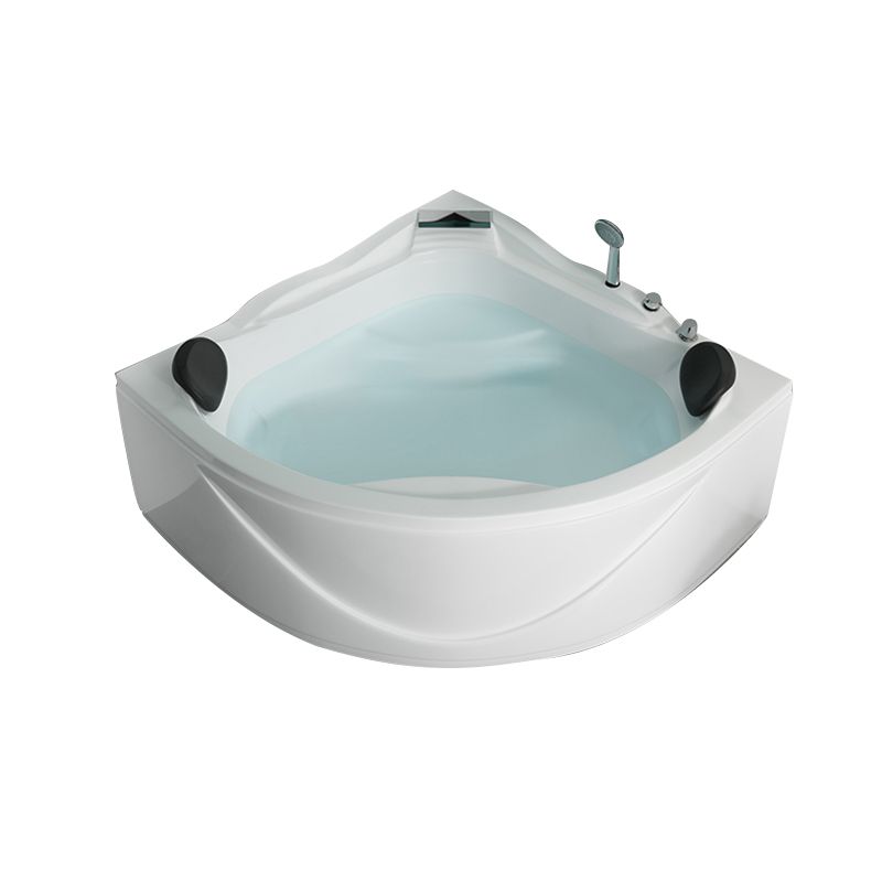 Bathroom Corner Bath Tub Acrylic Modern Bathtub with Drain and Overflow Trim
