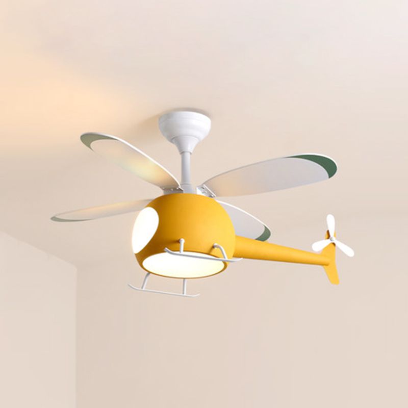 Unique Shape Ceiling Fan Lights Kids Style Metal Ceiling Fan Light Fixtures