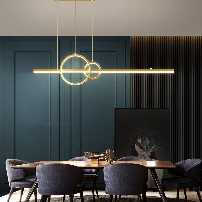 Geometric Island Lights Contemporary Metal Island Pendants for Dining Room