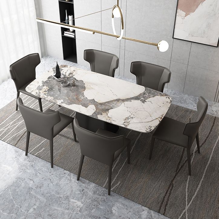 1/2/5/7 Pcs Dining Table Furniture Dining Table Set with Sintered Stone Top