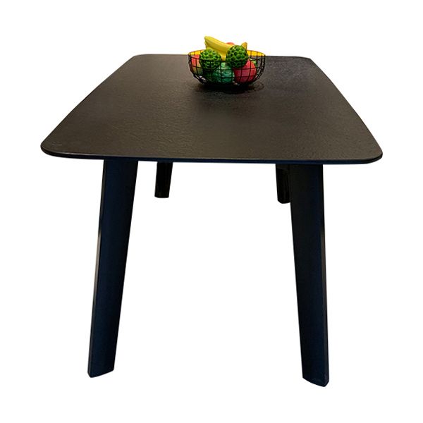Modern Dining Table for Kitchen Black Dinette Table with Wooden Legs