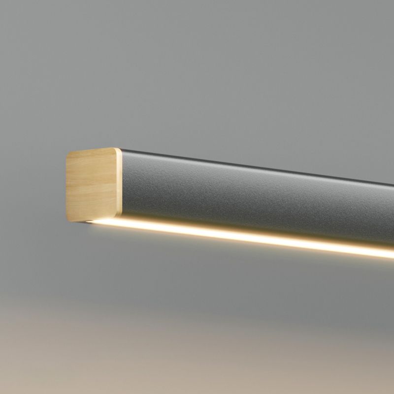 Ideas modernas de iluminación de la isla LED de hierro Lámpara lineal de lámpara lineal para el comedor