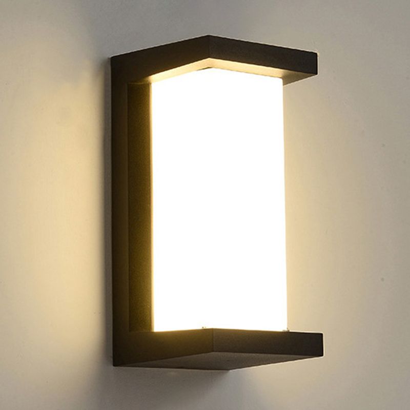 1-Licht geometrische Wandleuchten moderne einfache Style Metall-Wandbeleuchtung in Schwarz