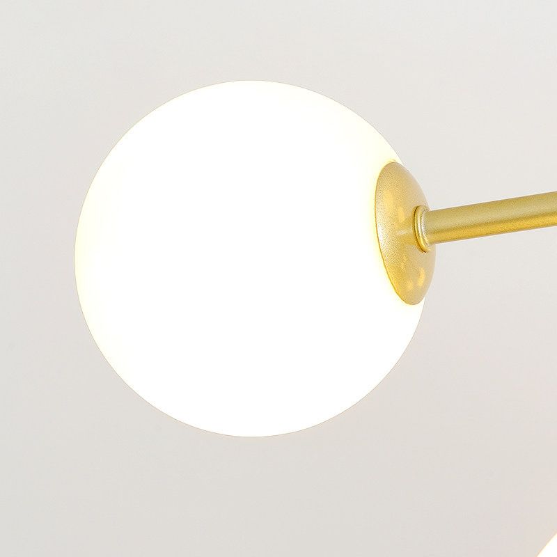 Opal Glass sfera a ciondolo a sospensione modernità oro lampadario illuminazione per soggiorno per soggiorno