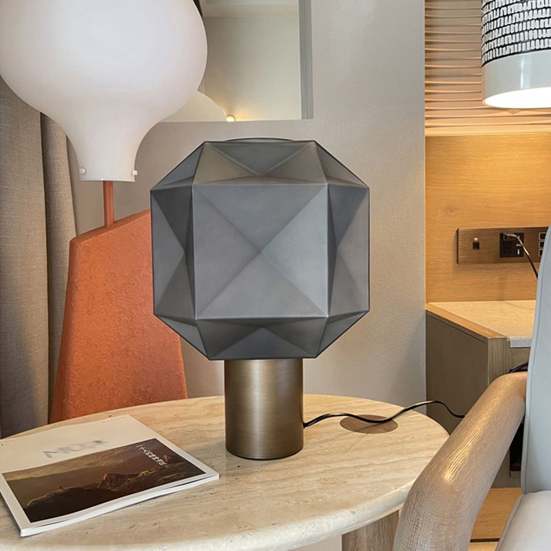 Ultra-modern Simplicity Geometric Table Lamp Hand-Blown Glass Nightstand Lamp for Bedroom
