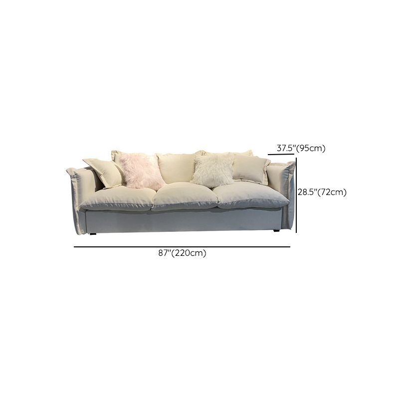 Contemporary Tuxedo Arm Standard Sofa Fabric Cushions Seating