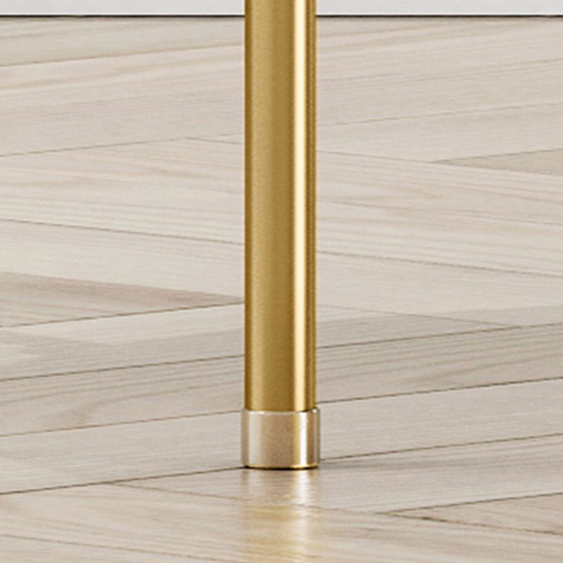 Silla de comedor de metal Glam, sillas de comedor de cuero PU sin brazos para uso doméstico