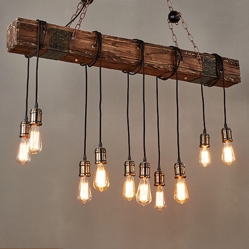 COLORE DI LEGGIO LUCE PENDANTE ISLANDE RETTANGOLARE IN INDUSTRIALE LUCE DI BACCHIO DI INGGIO