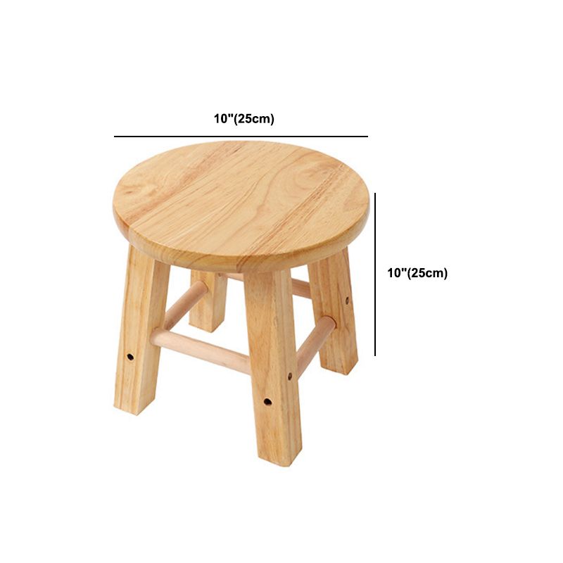 Contemporary Wood Stool Round Stool in Matte Finish for Indoor