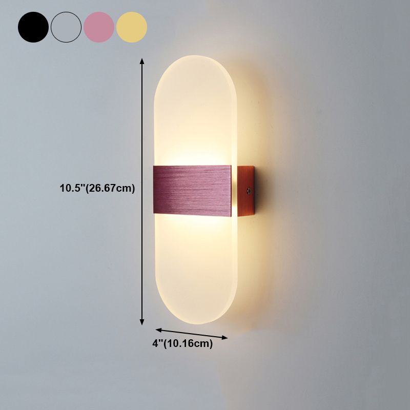Iluminación moderna de pared LED Iluminación minimalista de pared con sombra acrílica para pasillo
