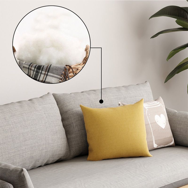 Linen Loose Back Sofa 29.92" High 3-Seat Square Arm Loveseat