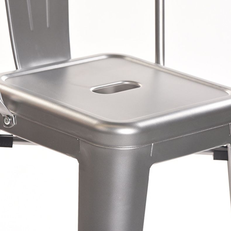 Modern Style Full Back Bar-stool Square Counter Bar Stool with Metal Legs