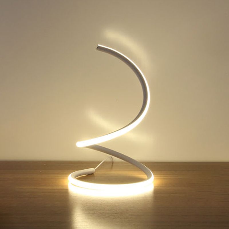 1 lampada da comodino lineare leggero lampade da comodino in metallo contemporaneo per camera da letto
